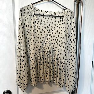 Speckle Print Blouse